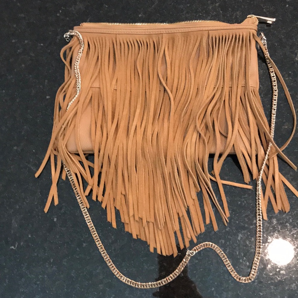 Suede fringe bag